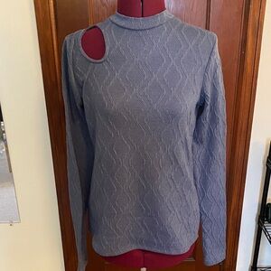 Cupio Blue Knit Detail Garment